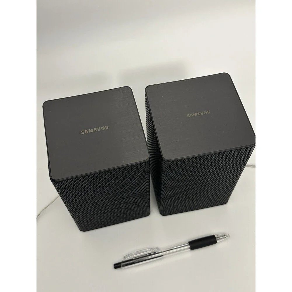 Samsung PS-SM10 Surround Speakers Left Right Pair 3 Ohm w/ Wires UNTESTED